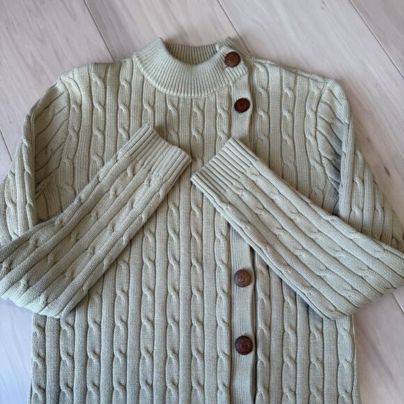 Lauren Ralph Lauren Cable Knit Sweater Women's Small Khaki - Picture 5 of 9